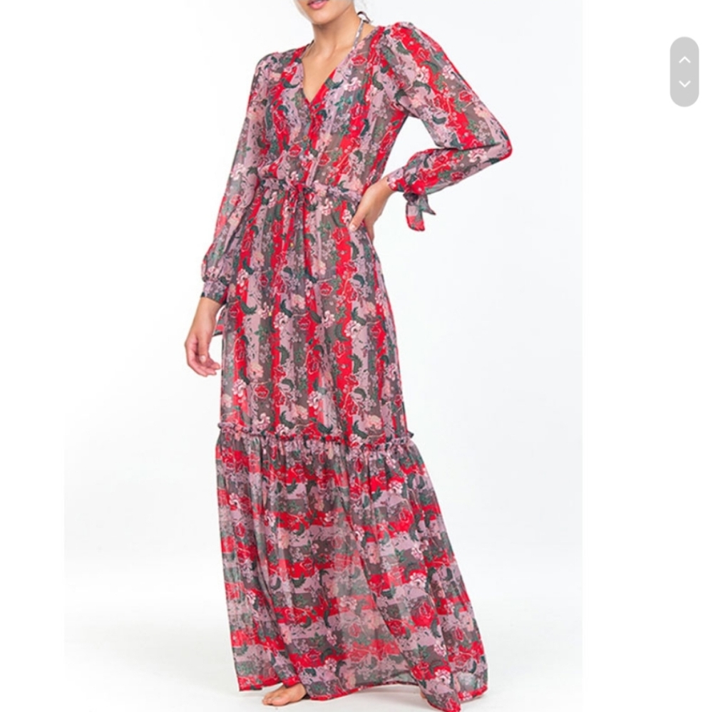 BOAMAR RED SWIM COVER UP